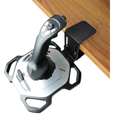 WELLMETE Clamp-on Desk Mount for Flight Sim Joystick-Compatible with Logitech G Extreme 3D PRO Joystick Adjustable Enduring Steel Mount Holder for Hotas Flight Joystick Mount