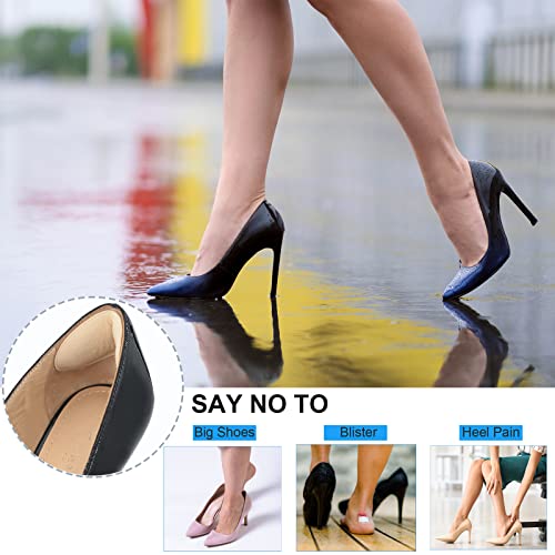 Heel Cushion Pads For Men And Women| Soft Shoe Inserts| Heel Cushion Inserts| Self-Adhesive| Foot Care Protectors| Grips Liners Loose Shoes| Heel Pain Relief| Bunion Callus| Blisters(Beige) #TOP1