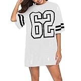 Picture of PORRCEY Juniors Short Sleeve Sequin Funny Dress Shirts (18636,White,M)