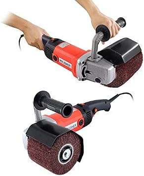 1400W Burnishing Polishing Machine 110V Wheel Polisher Sander Wire Drawing Machine Electric Sander Polisher for Metal Stainless Steel Plastic Wood Polishing with One Wheel Auxiliary Handle
