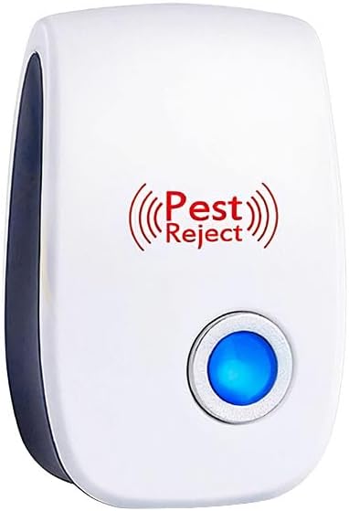 Pest Reject Ultrasonik Haşere Kovucu, 80-120 m² Koruma Alanı, 22-65 kHz Frekans, Fare Sıçan Böcek Kovucu, Beyaz, 5 Watt, Model PM-5514