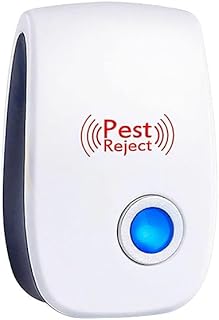 Pest Reject Ultrasonik Haşere Kovucu, 80-120 m² Koruma Alanı, 22-65 kHz Frekans, Fare Sıçan Böcek Kovucu, Beyaz, 5 Watt, Model PM-5514