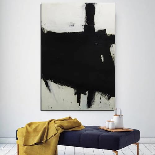 Art moderne nordique en noir et blanc : impression murale abstraite 40x60