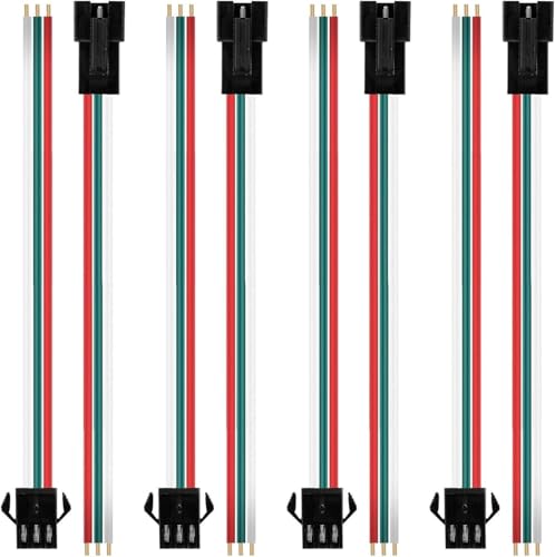 Image of 20 PAIR SET JST WIRE 3PIN Male - Female Locking Type For Electric Cable Wire