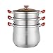 Garnek/parownica, stal nierdzewna 304, 3-warstwowa, z parownicą, do użytku domowego, zagęszczony, 22/24/26/28 cm, do kuchenki gazowej/kuchenki indukcyjnej (rozmiar: 26 cm)