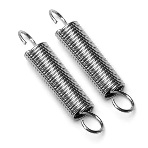 MroMax 2Pcs Tension Springs Stainless Steel, Extended Compressed Spring, Wire Diameter 0.05