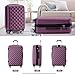 BEIBYE Zwillingsrollen 2066 Hartschale Trolley Koffer Reisekoffer Gepäck M-L-XL-Set (Violett, L)