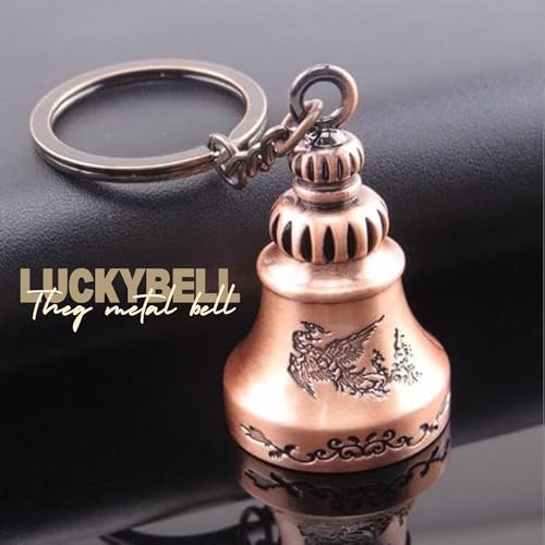 Image of Good Luck Keychain for Men and Women Tibetan Guardian Bell Metal Key Chain for Bike, Car, Scooty and Bag Keychains & Keyrings Classic Antique Temple Bell Keychains Birthday Gift