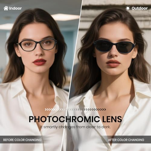 Cyxus Photochromic Glasses for Women with Blue Light Blocking 8257 | UV Protection,Eye Protection,Ideal for Office Work or Outdoor Daily — view 3