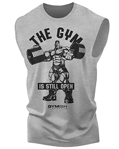 Gym is Still Open Workout Tank for Men, Gym Motivational Muscle Tank Top