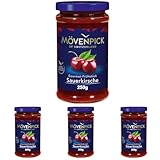 Mövenpick Gourmet-Frühstück Sauerkirsche, Premium Fruchtaufstrich, 55 Prozent Frucht, 250 g (Packung mit 4)
