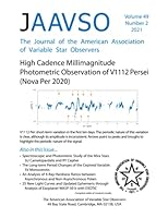 The Journal of the American Association of Variable Star Observers: Volume 49, Number 2 null Book Cover