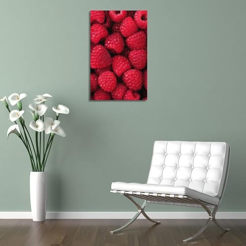 Tableau moderne framboises pour rompre la monotonie des murs