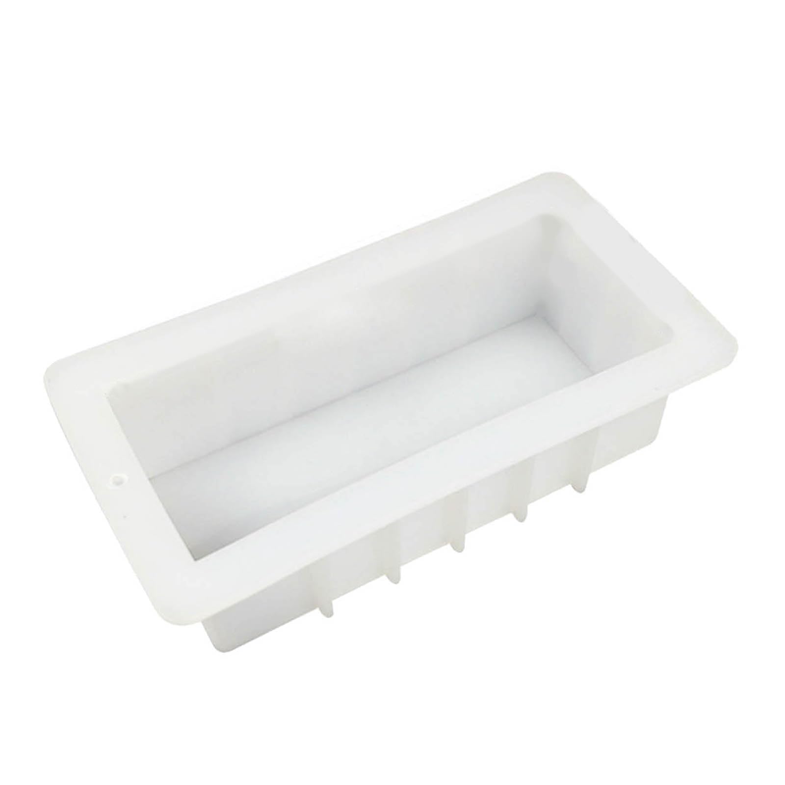 Tsophreniq Rectangle Silicone Mold for Soap Making Soap Bread Cake Chocolate Storgae Tray Molds Supplies Silicone Molds for Resin