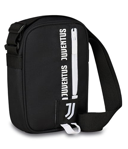 SEVEN Juventus Bandoulière pour Enfants et Adolescents Blanc Noir, Bandoulière Réglable, Sport et Loisirs