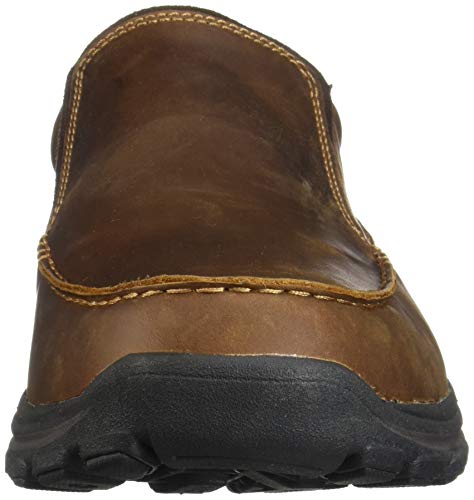 Skechers Men's Braver-Rayland Slip-On Loafer, Dark Brown Leather, 10.5 2E Us #TOP1