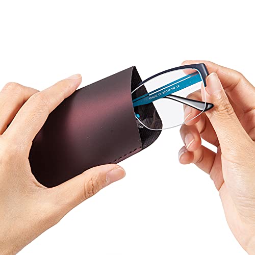 Image of TRIUMPH VISION Reading Glasses Pouch Eyeglass Sleeve Soft Case Slim 3 Pack | Alternative to Bulky Case Lightweight,Neoprene Lined Padded Protect Optical lens Slip in, Cute Pattern Portable for Daily Use