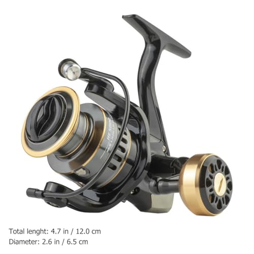 Carrete de pesca de metal resistente con rueda de aleación de 12" 2
