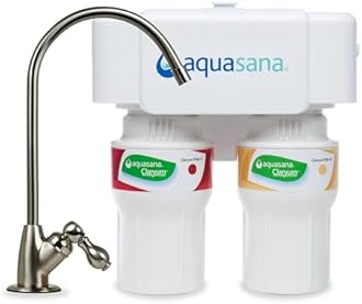 Aquasana 2-Stage Under Sink Water Filter System with Brushed Nickel Faucet