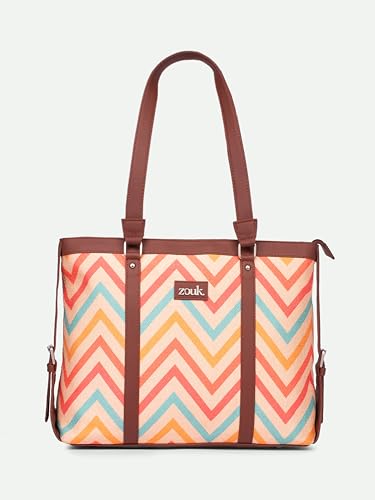 Image of ZOUK Office Bag | Stylish Bags for Office Use | Laptop Bag 15.6 inch | Stylish Tote for Office Use | Purse for Women | Vegan Leather Handbag | Daily & Travel Use