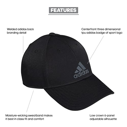 Adidas Men's Decision 2 Structured Adjustable Cap, Black/Onix Grey, One Size #TOP1