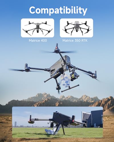 LKTOP Matrice 350 RTK/400 Payload Dropper for DJI M350/M400 Drone, 4-Stage Airdrop System, Fishing Bait Drop Release, Delivery Transport Device Thrower Accessories for Rescue/Hunting (Max Load 55lb)