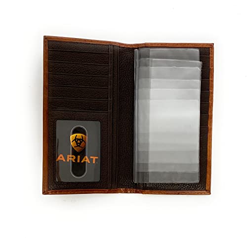 ARIAT Men's Rodeo Basket Weaved Floral Embossed Wallet A35442083