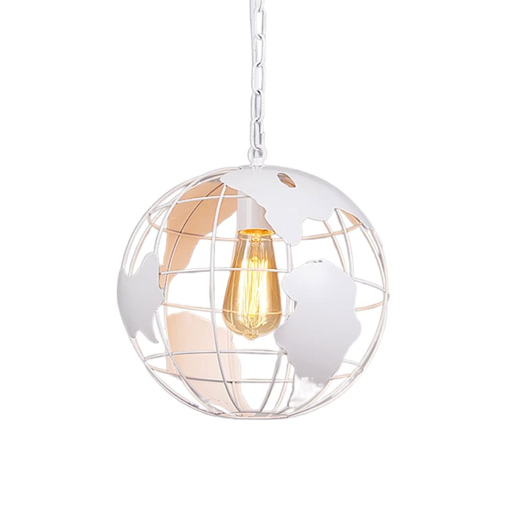Modern Hanging Lamp, Classic Industrial Chandeliers Chuangyu Globe Pendant Lamp Modern Rustic IndustrialHanging Lamp Retro Iron Lampshade Ceiling Hanging Pendant Light Fixture Compatible with Kitchen