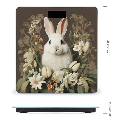 Báscula digital para baño con vidrio templado 26x26 cm miniatura 2