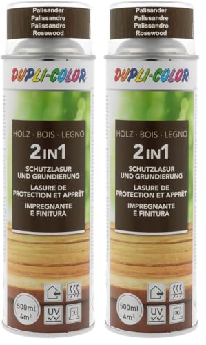 DUPLI-COLOR 391538 Holzschutzlasur Spray Palisander 500 ml (Packung mit 2) – Ansicht 1