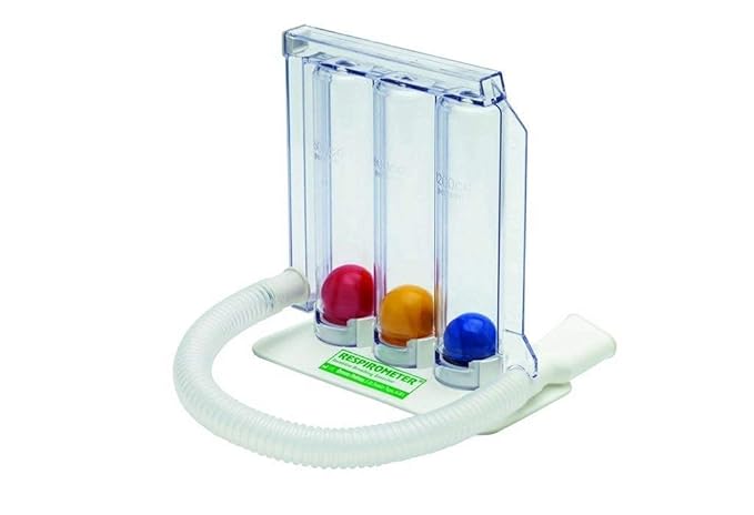 Zepham Lung Breathing Exerciser 3-Chamber Incentive Spirometer, 3 Balls Incentive Spirometer (Respiratory Exerciser)_01Pc