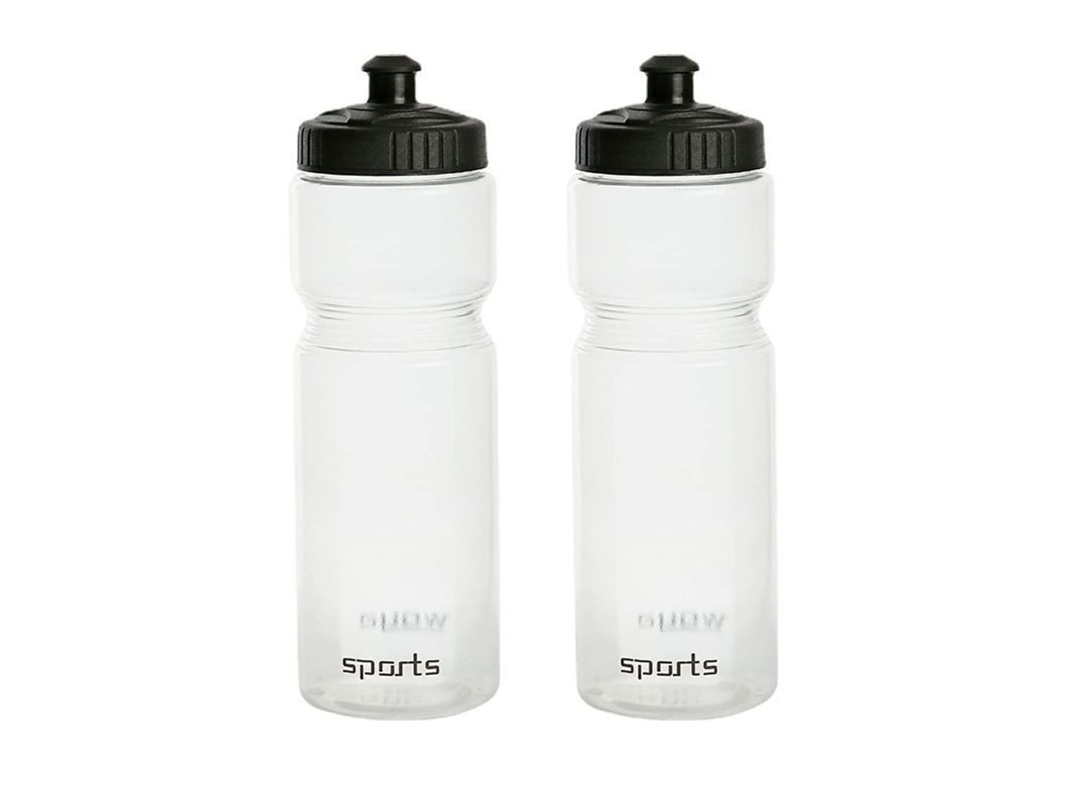 CZ-XING 2PCS Sports Water Bottle,750 Milliliter Squeeze Sports Bottle With Leak Proof Valve,BPA Free Drinking Bottle, Leak Proof and Reusable Water