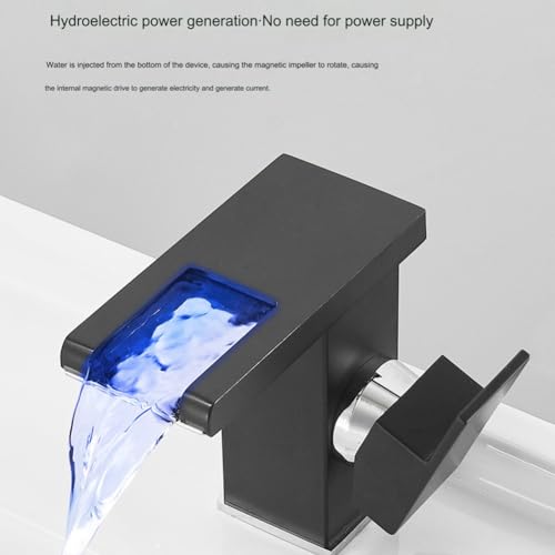 Robinet de lavabo cascade salle de bain mitigeur LED - 6