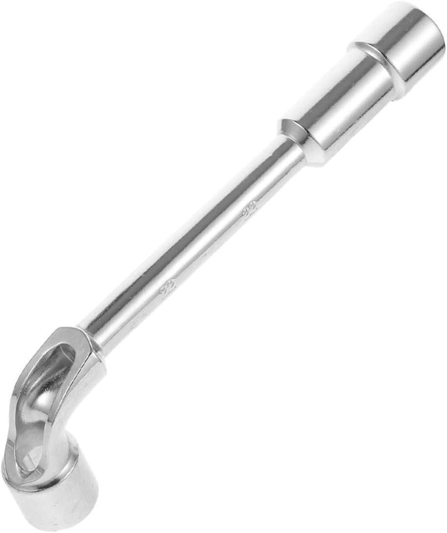 Cabilock 21mm L-shaped Socket Wrench Tire Valve Stem Tool Automotive Spare Tire Installer Repair Wrench for Car and Motorcycle Maintenance