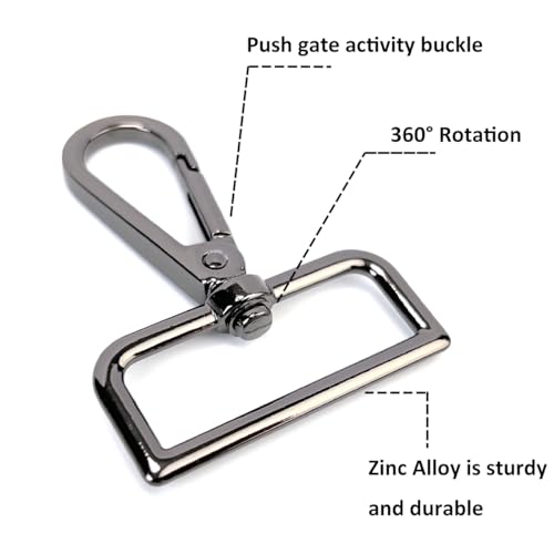 image for VersaKits 15 Pcs 1-1/2 Inch Purse Hardware Gunmetal Black Heavy Duty S