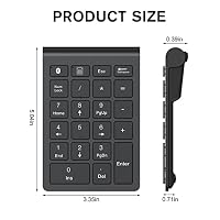 cimetech Bluetooth Numpad 22 Tasten, 10 Multimedia, kompakt & praktisch – Ansicht 4