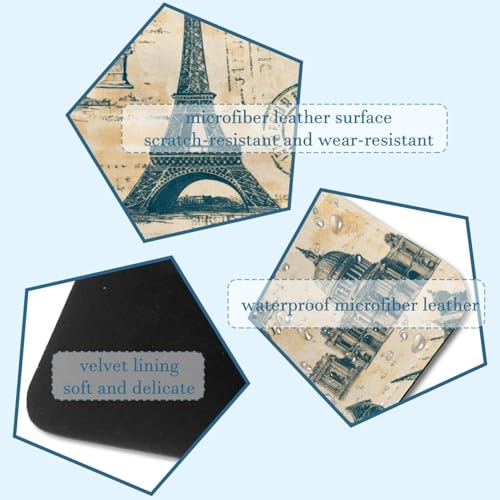 Funda para portátil de 13.8 x 10.2 pulgadas World Postmark con forro celvet 3