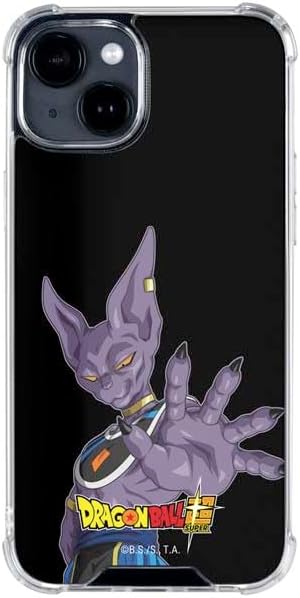 Skinit Clear Phone Case Compatible with iPhone 15 Plus - Officially Licensed Dragon Ball Super Goku Vegeta Super Ball Design