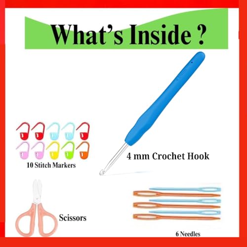 Image of Wolly Wonders Crochet Kits for Beginners with Crochet Thread, Learn to Crochet Set Supplies DIY Tools,Crocheting Kit for Adults Kids