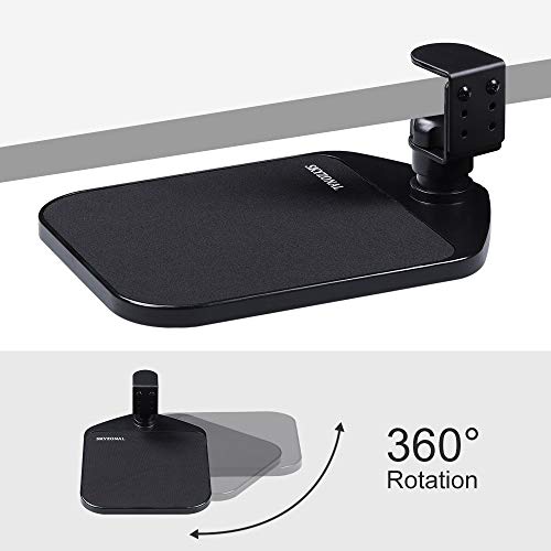 SKYZONAL Ergonomic Mouse Platform Under Desk Ergonomic Wrister Mouse Pad (Black)