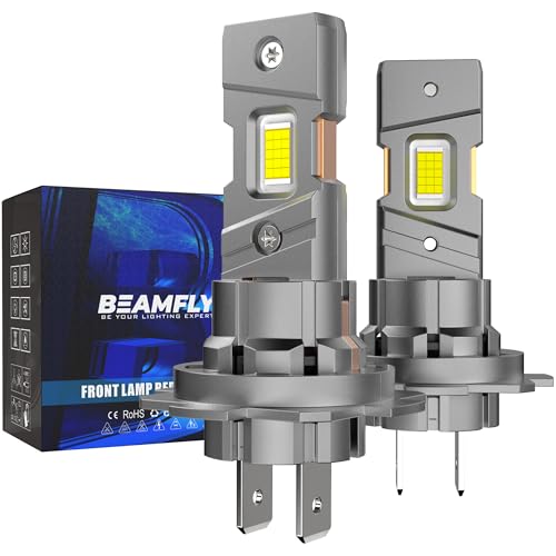 BEAMFLY H7 LED 110W 36000LM Bombillas, 15 chips CSP 700% 6500K Blanco frío Bombilla H7 Luces largas y cortas, diseño mini 1:1 para coches y motos, plug and play, impermeable IP68, paquete de 2