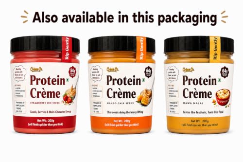 Image of CREME CO. Desi Delight Trio - Mawa Malai, Mango Chia & Strawberry Seeds Protein Creme Combo (3 X 200G)