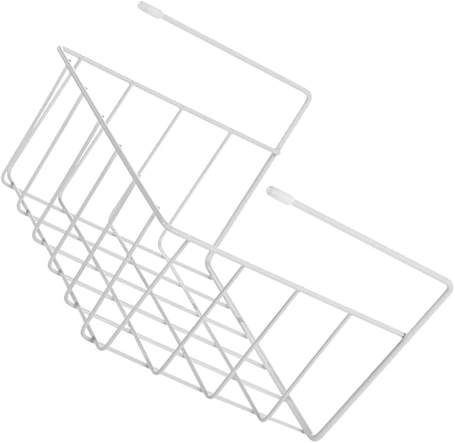 Adjustable Sink Storage Rack Under Shelf Basket Punch Wire Rack Storage Baskets Under Desk Hanging for Undershelf Cabinet Space Saving Hanging Organizer