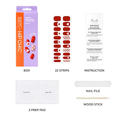 Image of Nailed It Semi Cured Gel Nail Strips - [My Dear] Gel Nail Polish Stickers Nail Gel Strips Gift for Women, Mom 22 gel nail stickers Works with Any Nail Lamps, Salon-Quality Nail wraps, Long Lasting, Easy to Apply & Remove