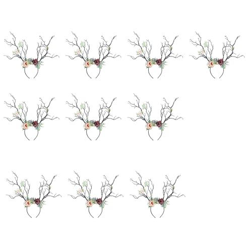 Corne motif floral enfant lot de 10 serre-têtes réglables pour fête