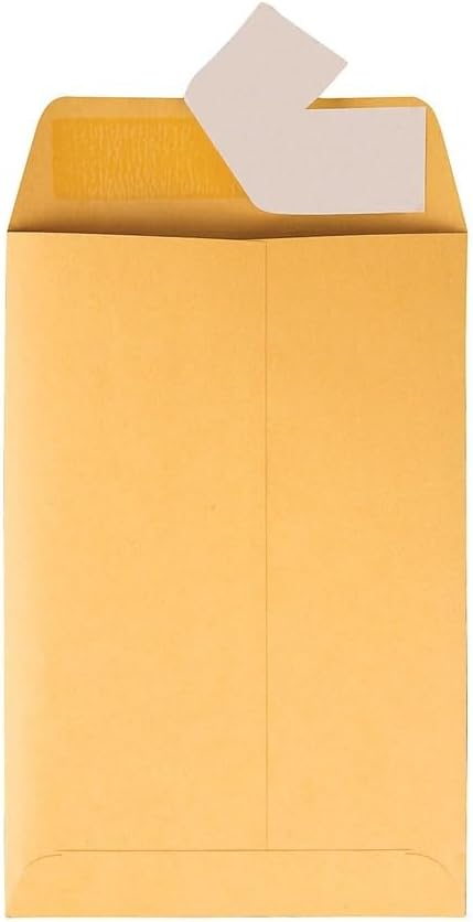 Catalog Envelopes (Open End), Brown Kraft, 28 Pound. 100 Per Pack. (Gummed, 12"x15.5)