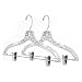 Whitmor Crystal Cut Collection Crystal Suit Hangers with Clips, Set of 2