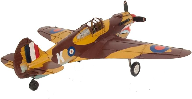Old Modern Handicrafts 1941 Curtiss Hawk 81A Metal Handmad 1:22 Scale Replica - Elevate Any Space with Timeless Elegance Model Airplane - 17.5" L x 18" W x 7.5" H Inches.
