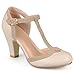Produktbild Journee Collection Mary Jane Damen-Pumps mit T-Riemen, runder Zehenpartie, Beige (nude), 43 EU