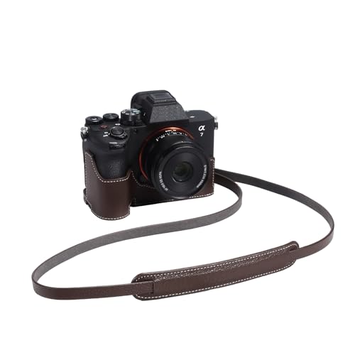 A7M5 �n���h���C�h���U�[�J�����P�[�X�J�o�[ Sony Alpha 7 V/ILCE-7M5�p �r���e�[�W�{�v�n�[�t�{�f�B���b�v�v���e�N�^�[(�R�[�q�[�u���E���Z�b�g)